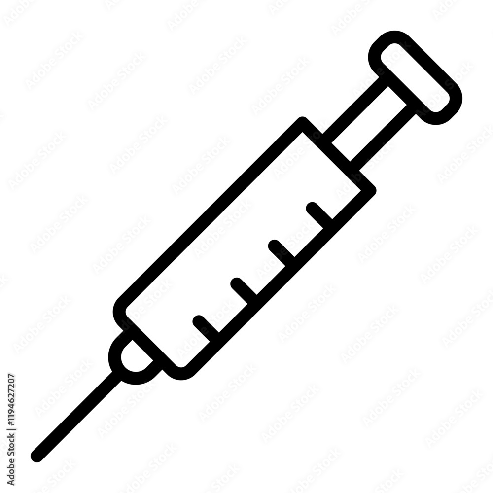 Injection Vector Line Icon Design Injection Vector Line Icon Design