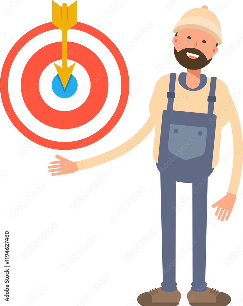Worker Character Holding Dart
Worker Character Holding Dart