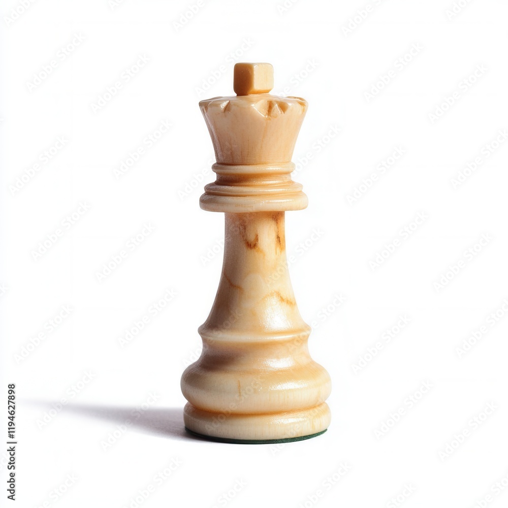 White chess queen, isolated, studio, strategy game White chess queen, isolated, studio, strategy game