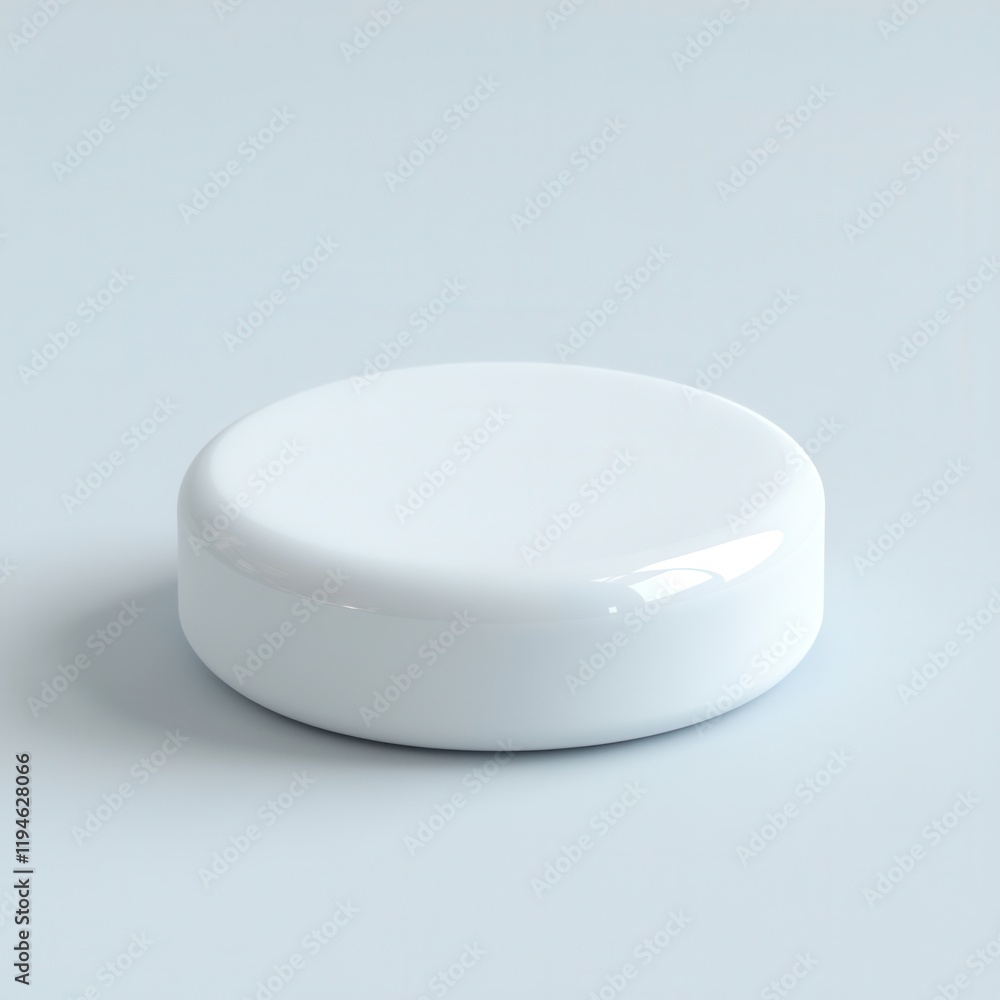 White round podium, pastel background, product display White round podium, pastel background, product display