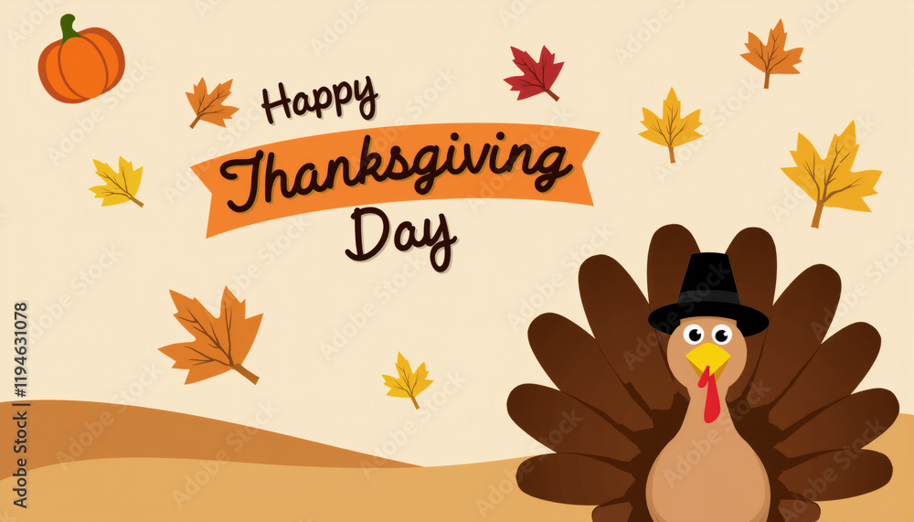 Obraz premium thanksgiving day card