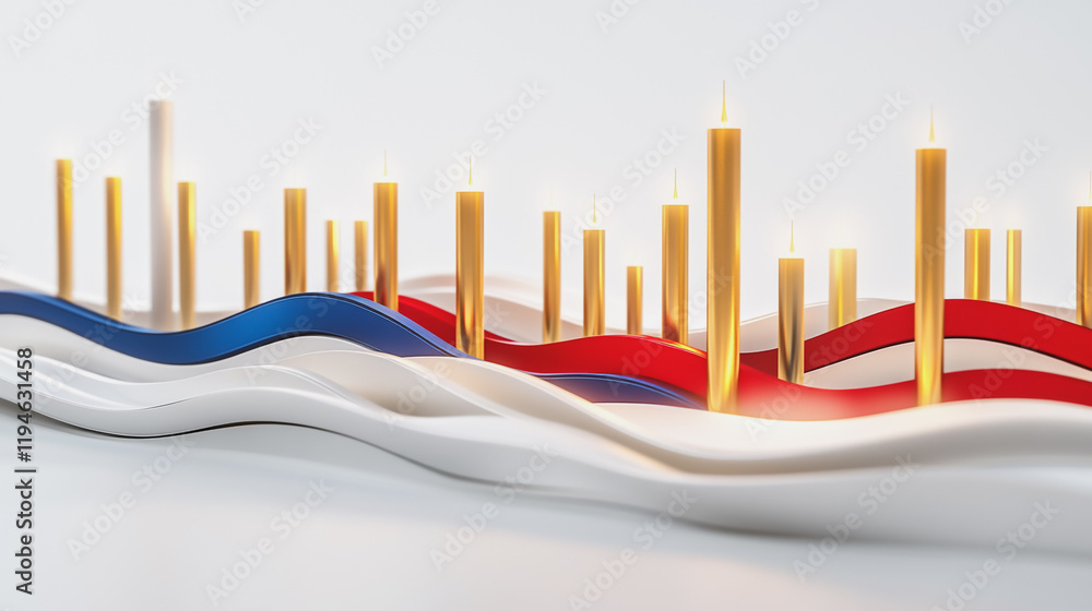 Abstract white background with Colorful charts and graphs with statistics to innovative analyze business potential and forecast future development of companies growth