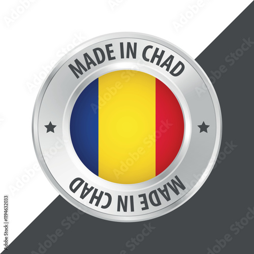 Made in Chad badge logo flag sticker 3d vector illustration isolated on white Free Download Made in Chad badge logo flag sticker 3d vector illustration isolated on white - GFXLoad