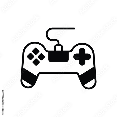 Game Pad vector icon stock illustration