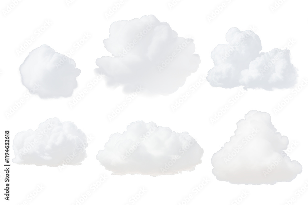Whimsical cloud illustrations digital art aesthetic background soft lighting creative concept on Transparent background Whimsical cloud illustrations digital art aesthetic background soft lighting creative concept on Transparent background