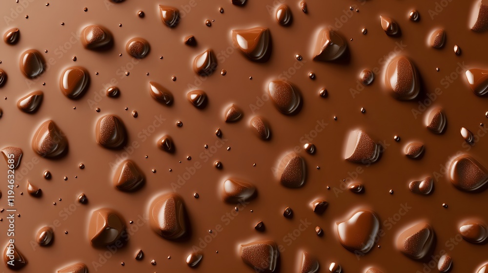 Melted Chocolate Texture With Irregular Shapes