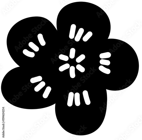black and white