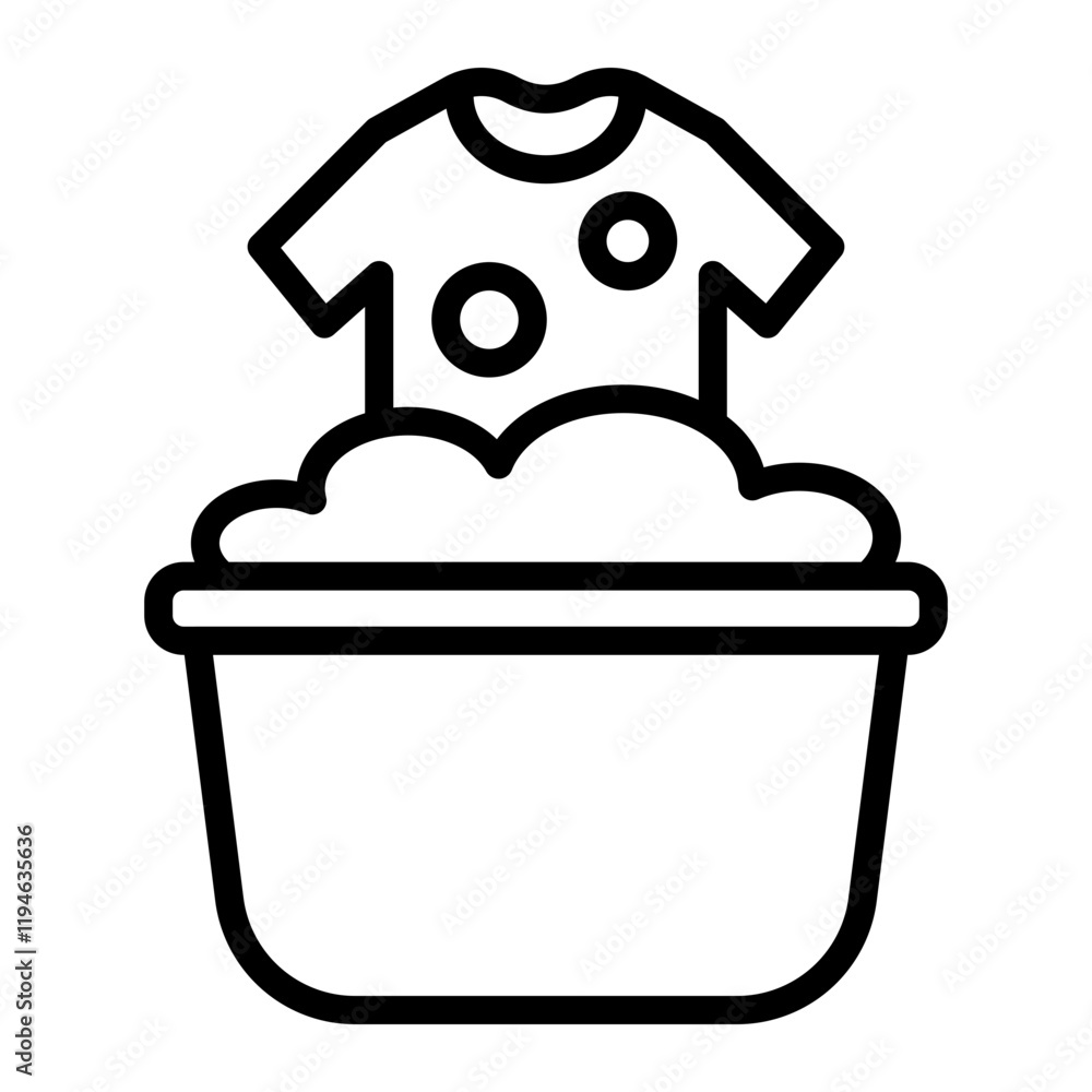 Rinse Vector Line Icon Design