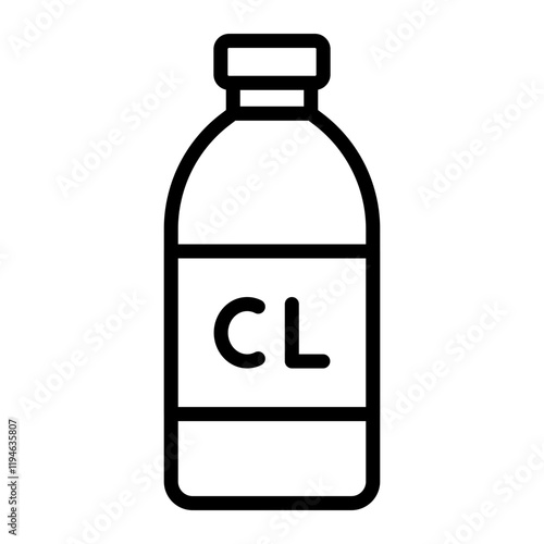 Chlorine Vector Line Icon Design