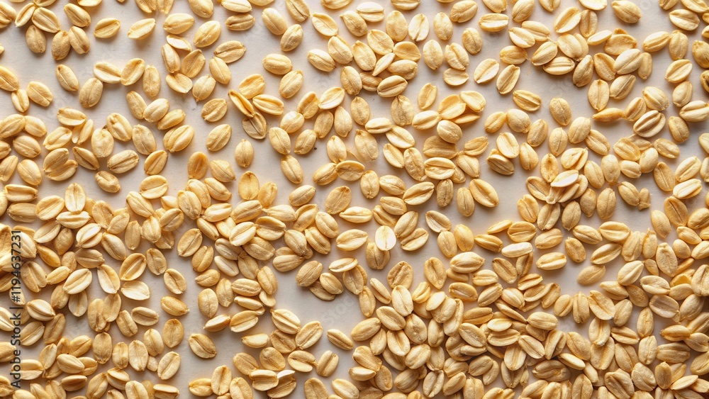 A Bountiful Scattering of Golden Oat Grains on a Light Surface A Bountiful Scattering of Golden Oat Grains on a Light Surface