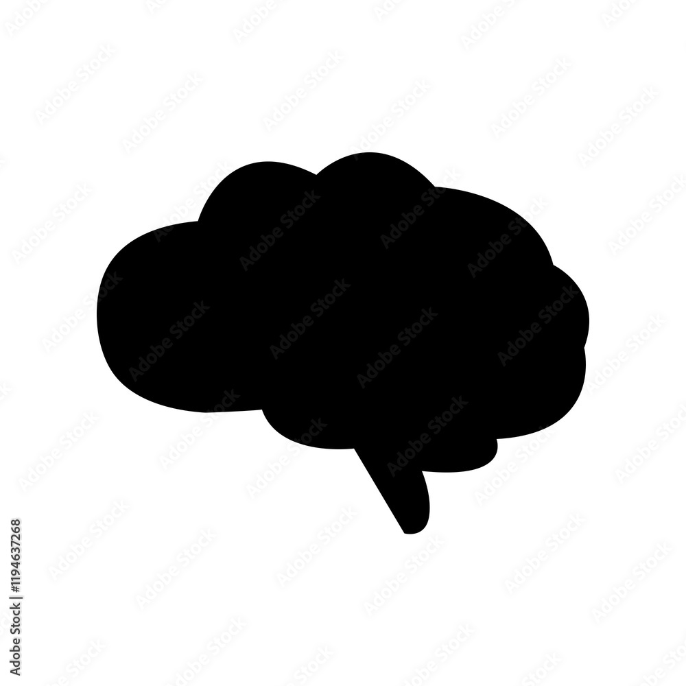 brain icon, on transparent background brain icon, on transparent background