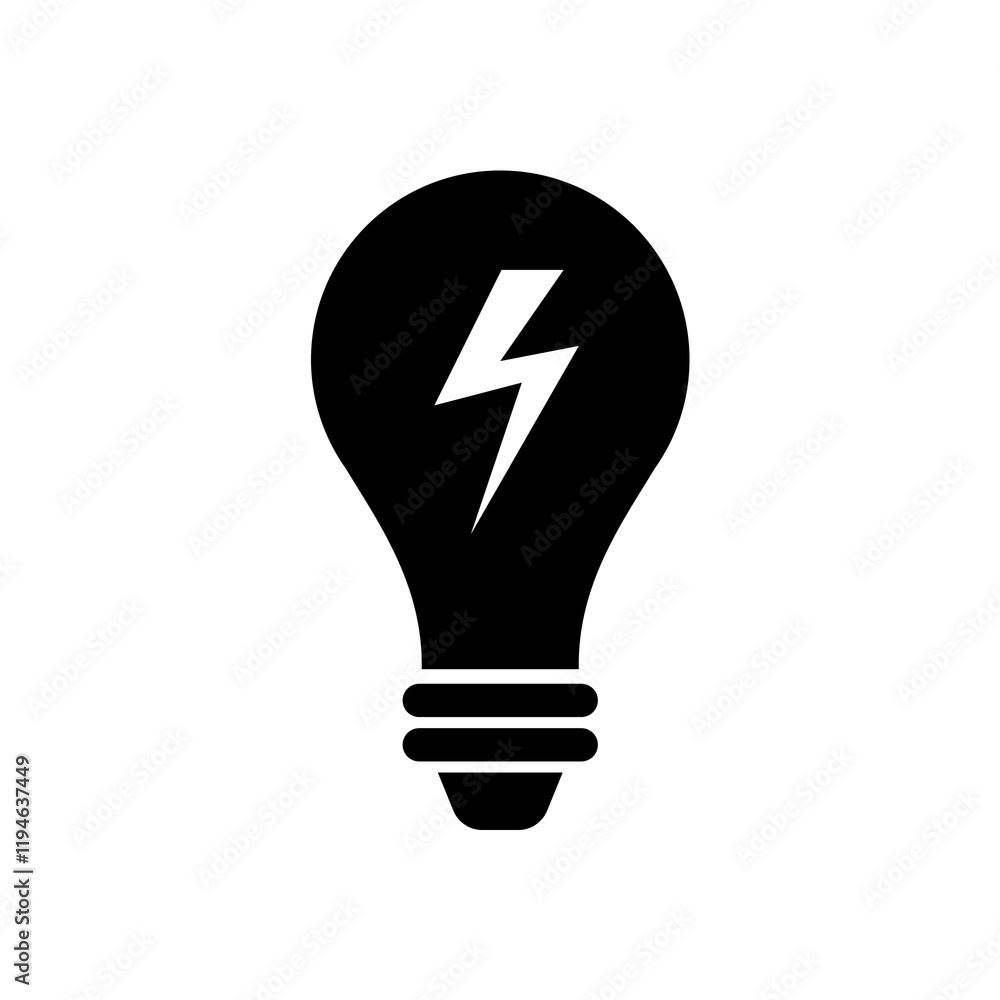 Energy light icon on transparent background Energy light icon on transparent background
