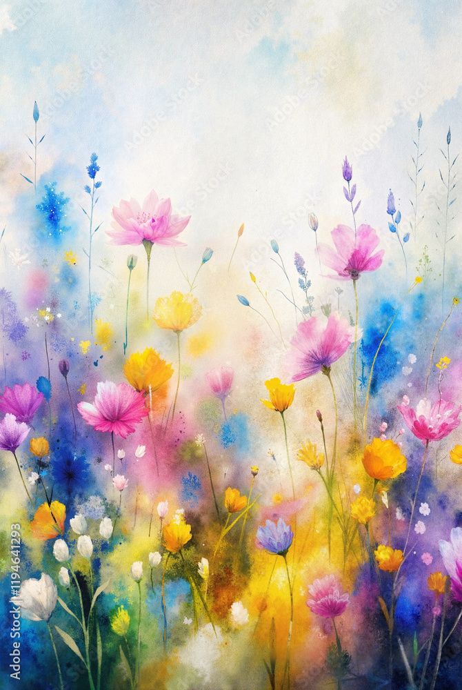 Colorful meadow flowers with a dreamy background Colorful meadow flowers with a dreamy background