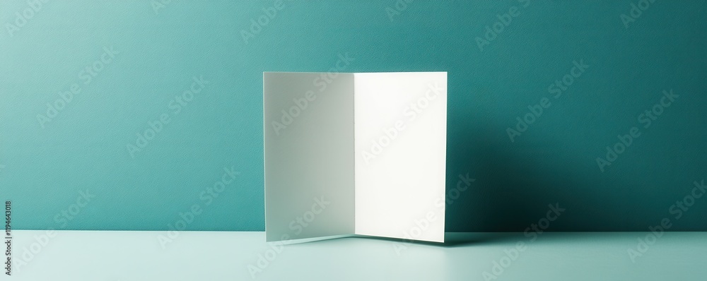 A blank folded brochure on a minimalist desk, ready for layout designs, 4k photo. A blank folded brochure on a minimalist desk, ready for layout designs, 4k photo.