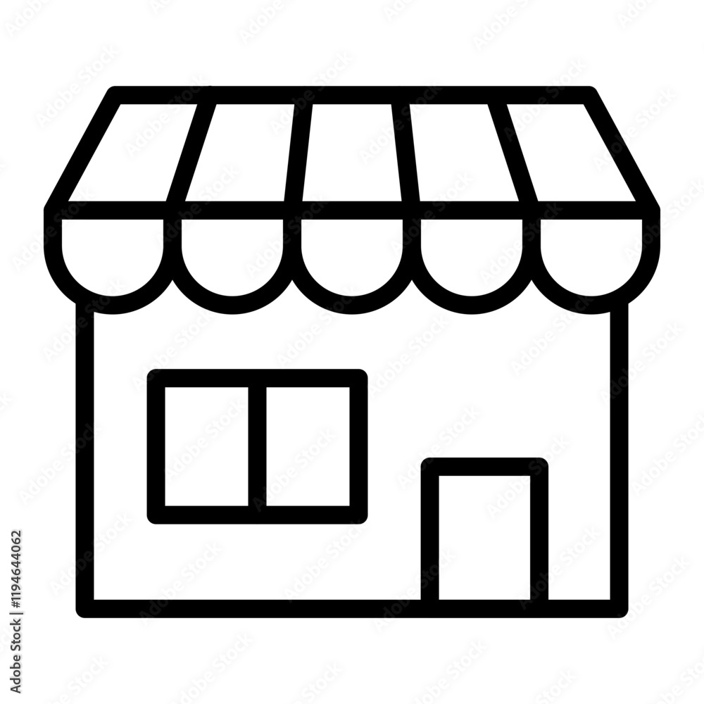 Store Vector Line Icon Design Store Vector Line Icon Design