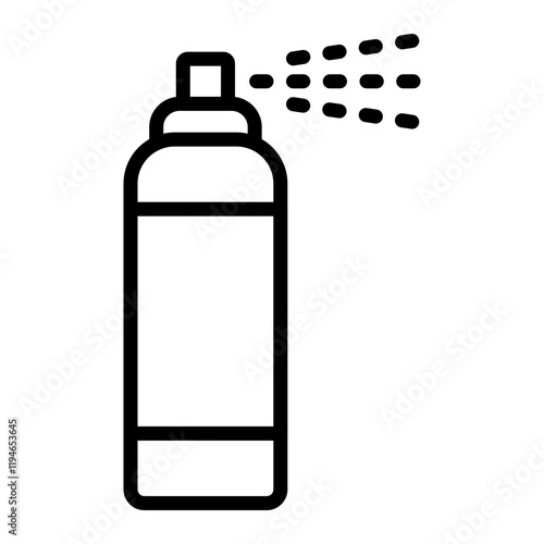 Hair Spray Vector Line Icon Design