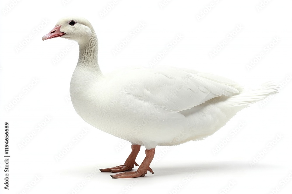 White goose isolated on white background. White goose isolated on white background.
