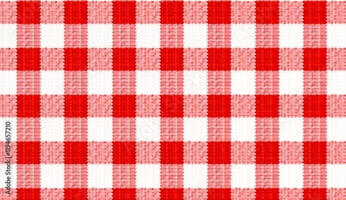Textured red picnic blanket pattern for backgrounds and designs