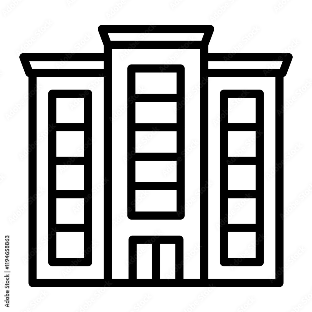 Apartment Vector Line Icon Design Apartment Vector Line Icon Design