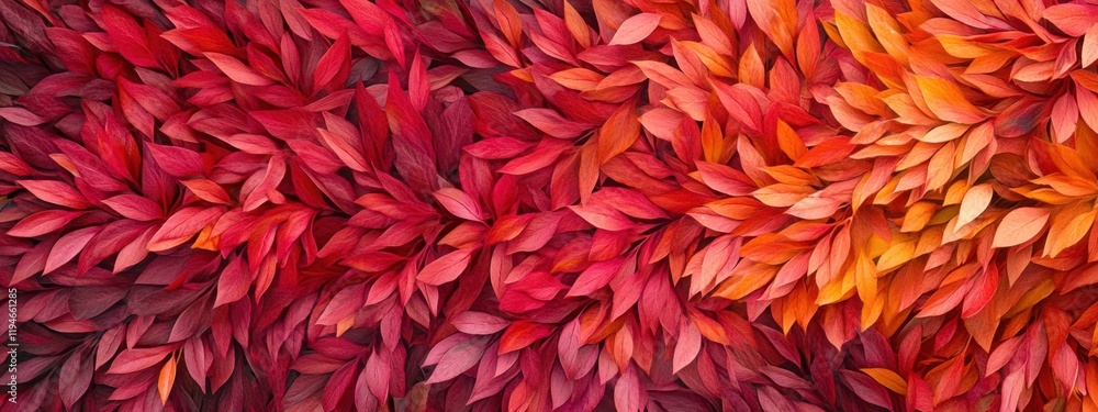Vibrant autumn leaves create a stunning abstract backdrop of reds, oranges, and yellows in a captivating display of seasonal beauty Vibrant autumn leaves create a stunning abstract backdrop of reds, oranges, and yellows in a captivating display of seasonal beauty