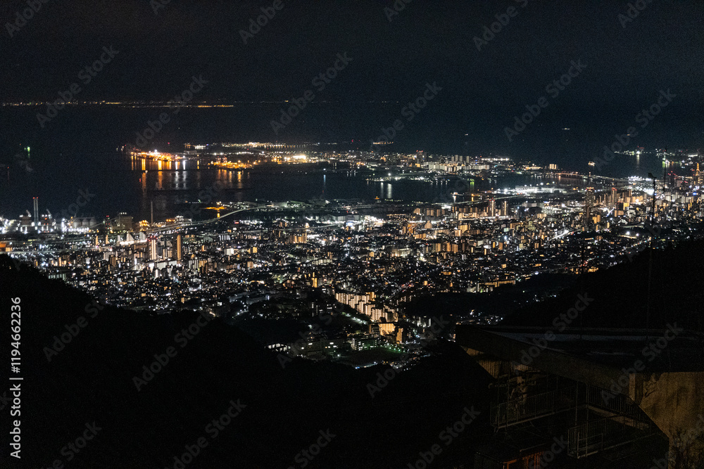 Obraz premium 神戸・六甲山からの夜景