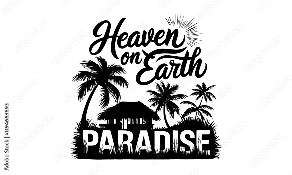 Naklejka premium Nature Ocean travel vector clipart