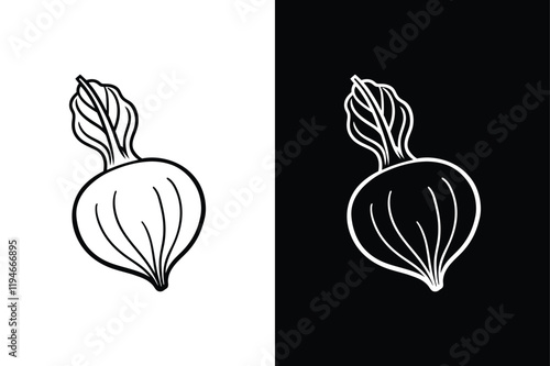 Radish icon vector on White Background ,Vector Art Illustration on white background.