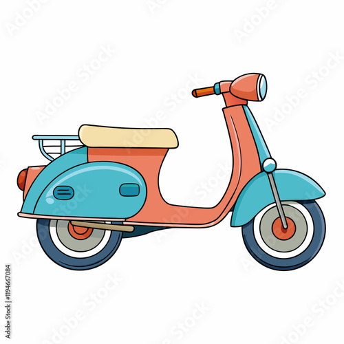 vintage scooter illustration