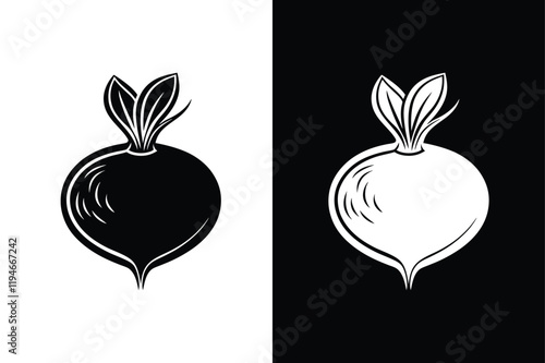 Radish icon vector on White Background ,Vector Art Illustration on white background.