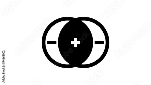 compromise emblem, Black Isolated Silhouette