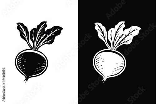 Radish icon vector on White Background ,Vector Art Illustration on white background.
