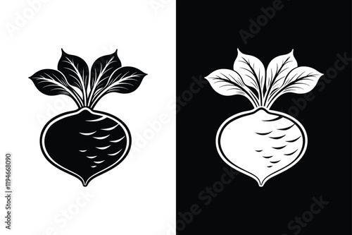 Radish icon vector on White Background ,Vector Art Illustration on white background.