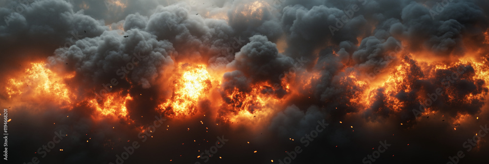 Wildfire Background: Intense Flames and Smoke Wildfire Background: Intense Flames and Smoke