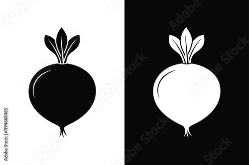 Radish icon vector on White Background ,Vector Art Illustration on white background.