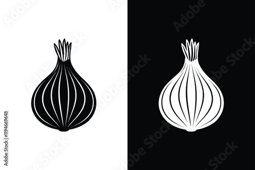 Scallion icon vector on White Background ,Vector Art Illustration on white background.