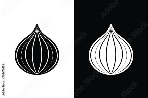 Scallion icon vector on White Background ,Vector Art Illustration on white background.