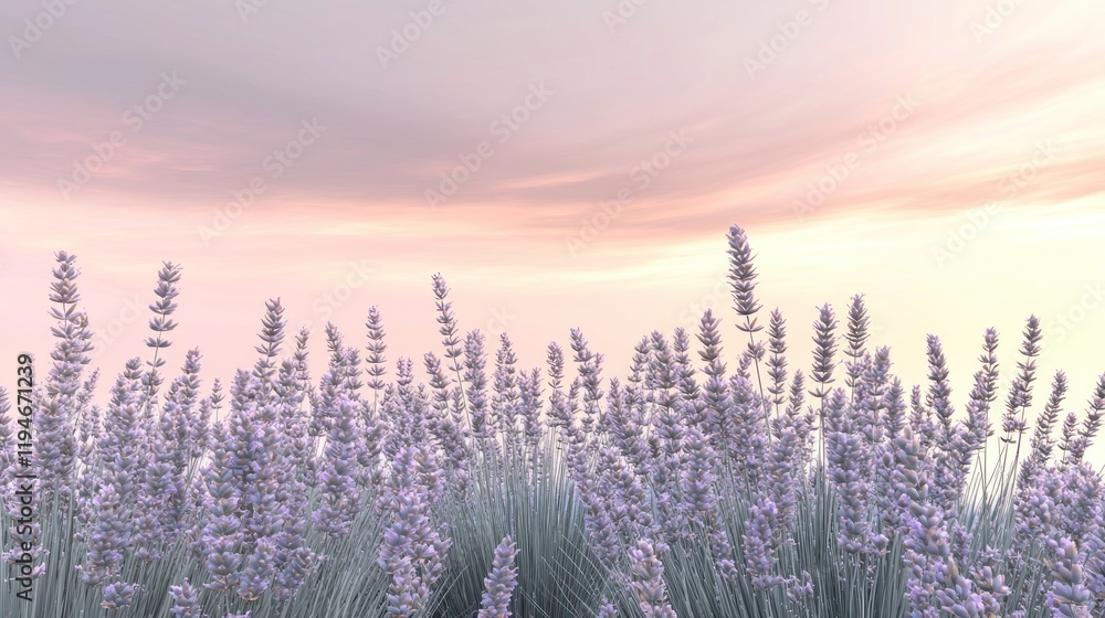 Lavender field at sunset. Lavender field at sunset.