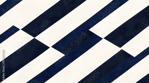 59. A classic striped pattern with wide navy blue and white stripes