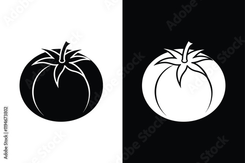 Tomato icon vector on White Background ,Vector Art Illustration on white background.