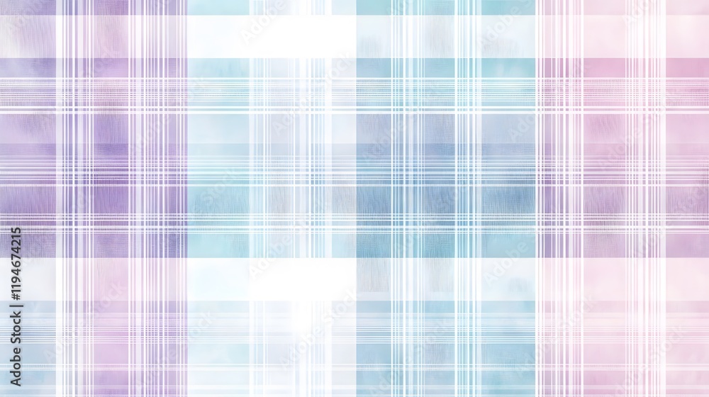 66. A pastel plaid pattern with soft tones of lavender, mint, and baby blue 66. A pastel plaid pattern with soft tones of lavender, mint, and baby blue