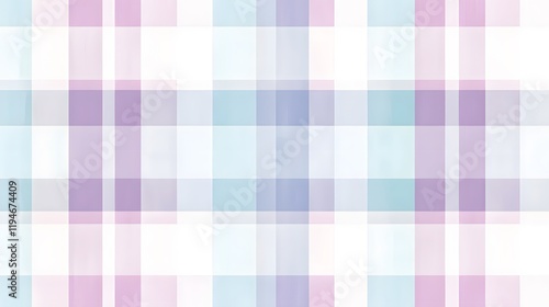 66. A pastel plaid pattern with soft tones of lavender, mint, and baby blue