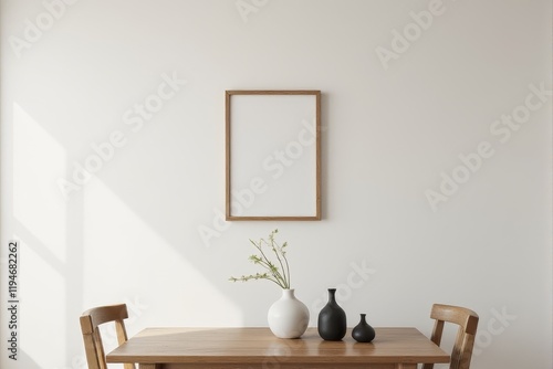Minimalist wall decor with a single framed picture