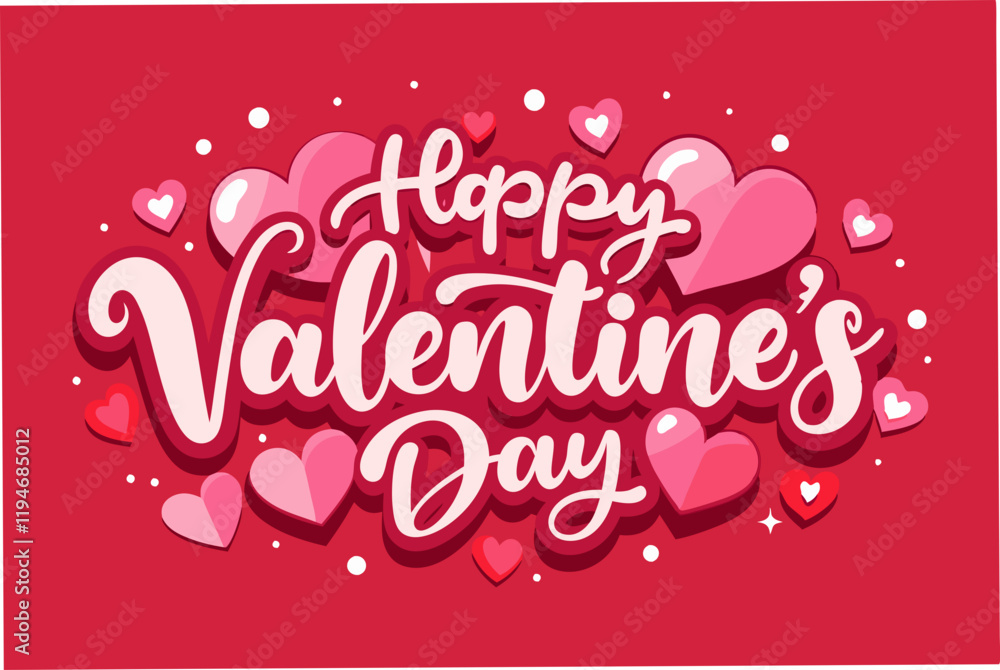 A happy valentines day typography design vector art illustration. A happy valentines day typography design vector art illustration.