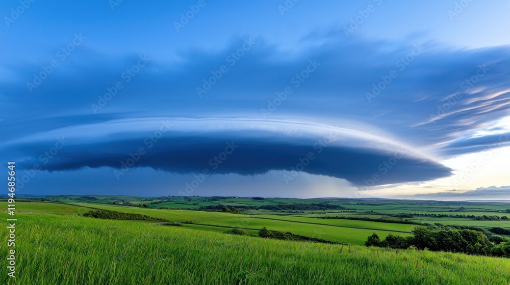 Fototapeta premium Shelf Cloud over Green Fields
