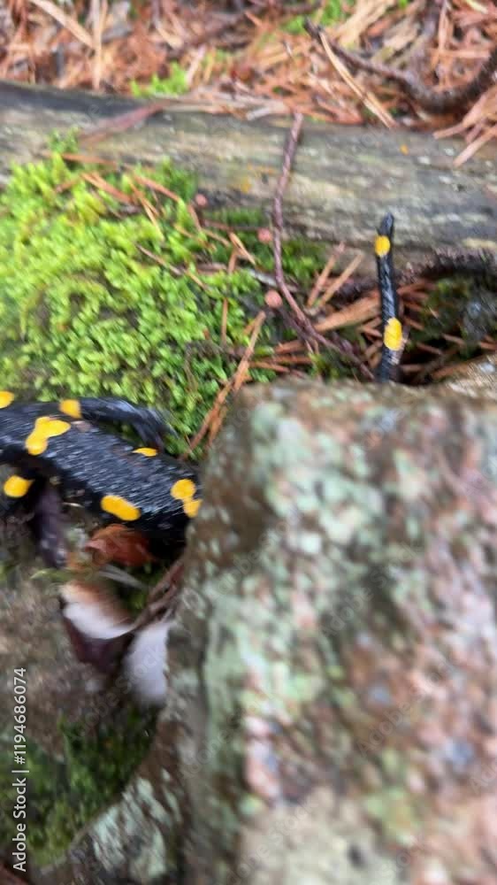 yellow and black newt from the Sud Tirol area in italy yellow and black newt from the Sud Tirol area in italy