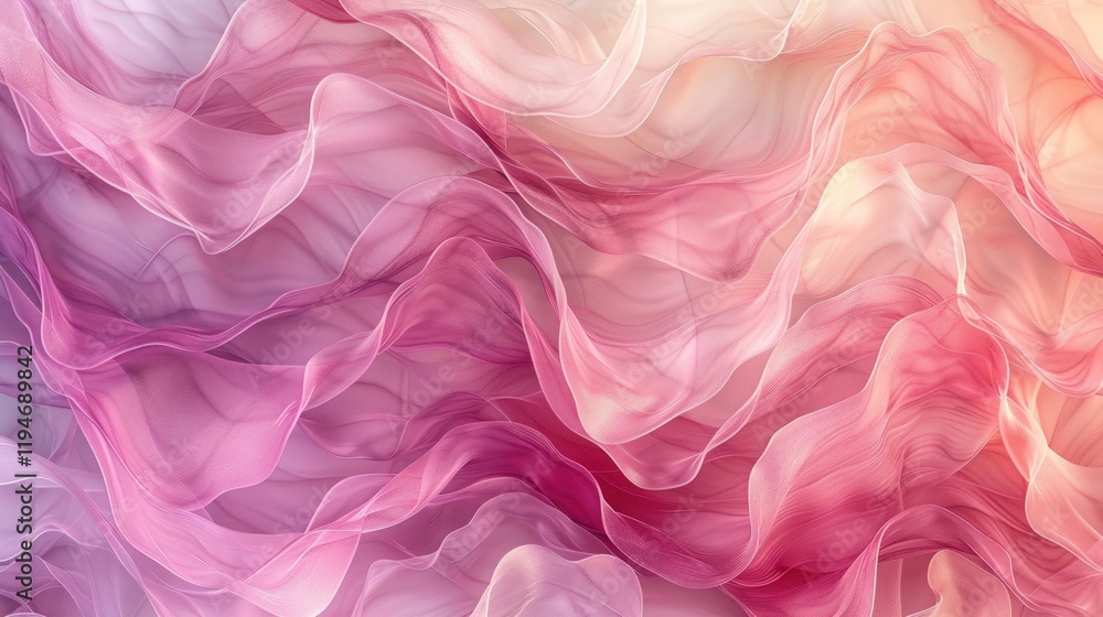 Fototapeta premium Abstract Pink Wavy Fabric Background