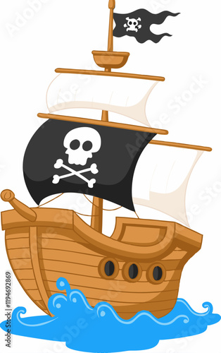 pirates ship illustrtion