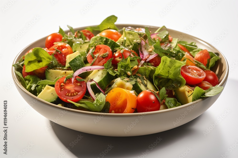 Fresh and colorful salad featuring tomatoes, greens, and onions, perfect for healthy meals and vibrant presentations. Fresh and colorful salad featuring tomatoes, greens, and onions, perfect for healthy meals and vibrant presentations.