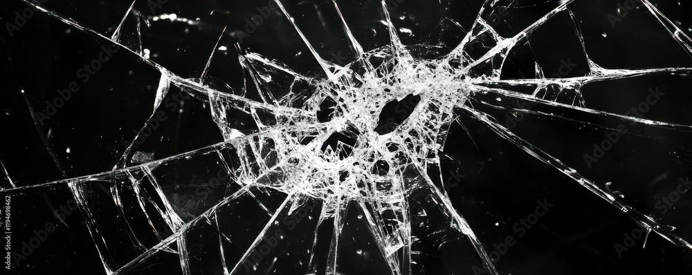 shattered glass, broken window, clear fragments, hole, black background, damage, sharp edges, dramatic effect, destruction, safety concerns, texture, contrast, visual impact, accident shattered glass, broken window, clear fragments, hole, black background, damage, sharp edges, dramatic effect, destruction, safety concerns, texture, contrast, visual impact, accident