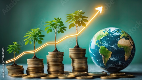 Saplings of increasing size economic grow chart  